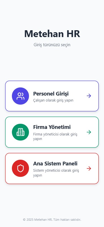 HR mobil uygulaması ana ekran