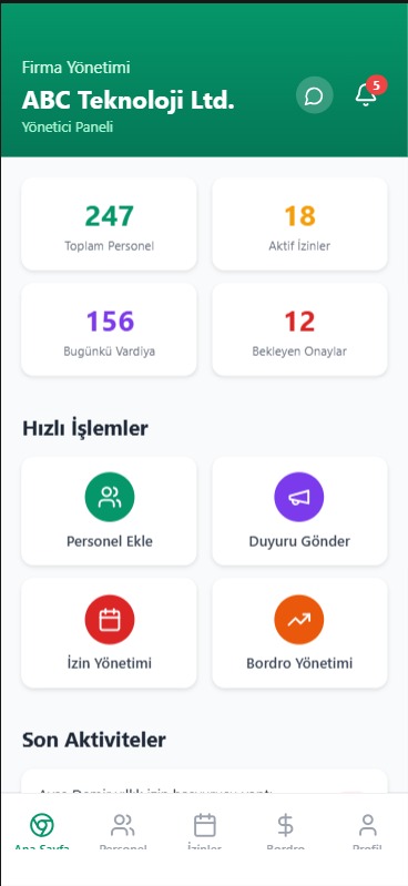 HR mobil uygulaması izin takibi